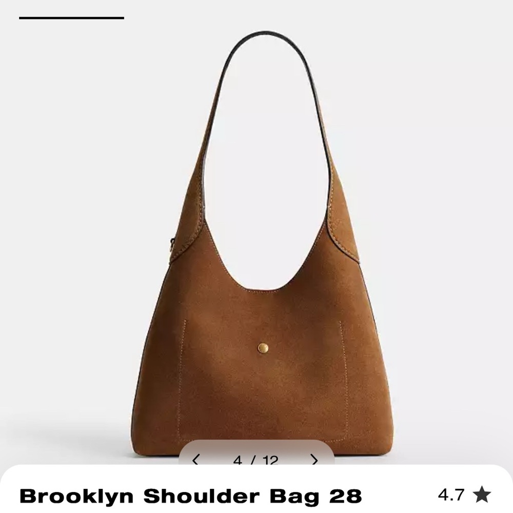 NWT Coach Brooklyn 28 Cedar Suede Women's Bag